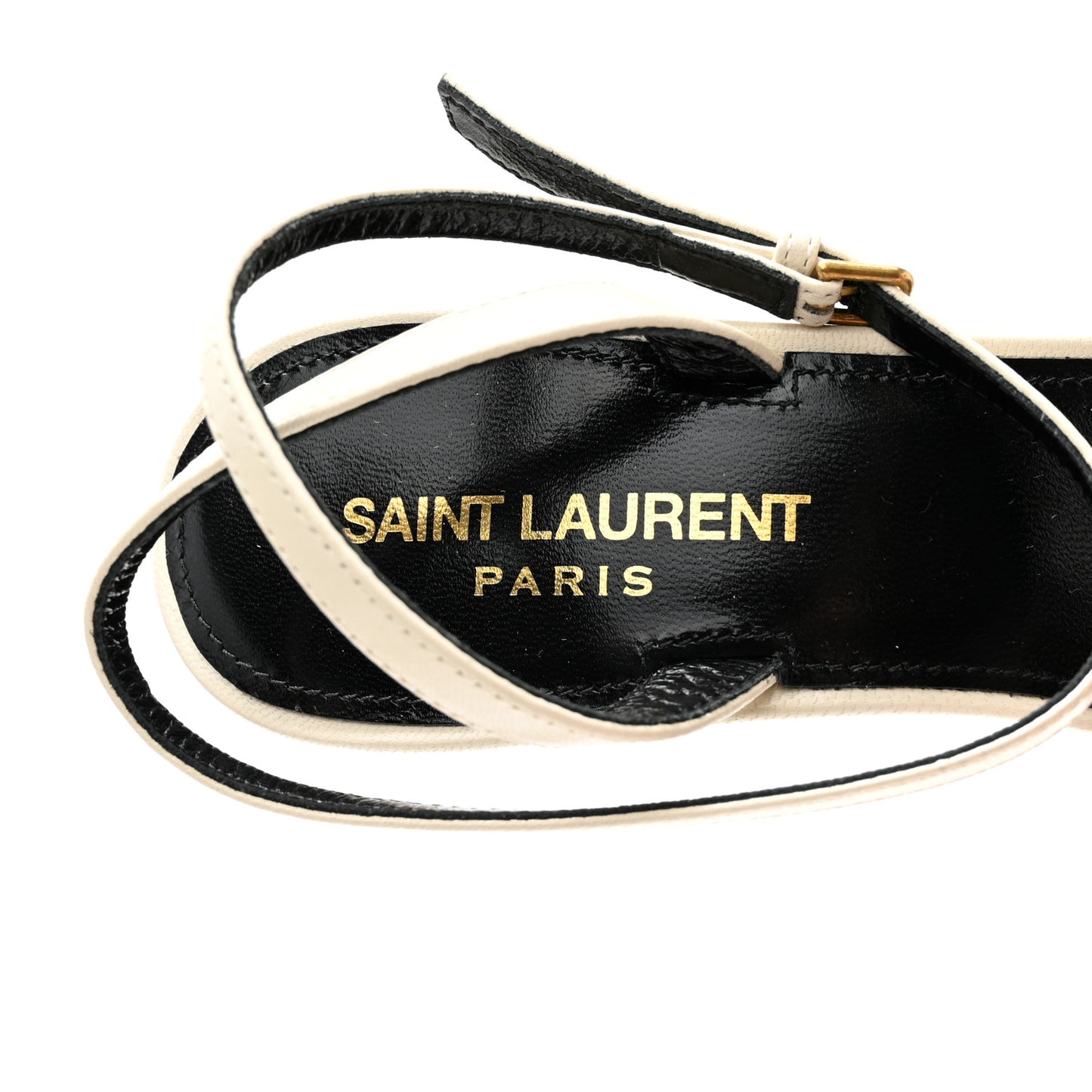 Calfskin Alma 95 Ring Sandals 38.5 Pearl