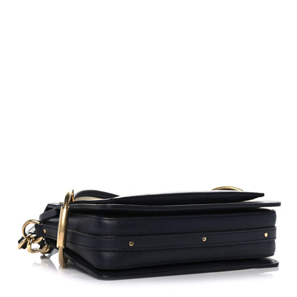 Chloe Smooth Calfskin Logo Small Roy Bag Full Blue 3 of 10