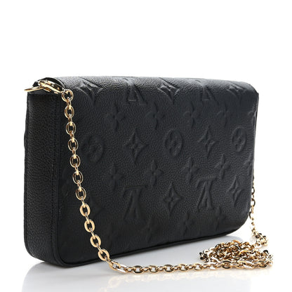 Louis Vuitton Empreinte Pochette Felicie Chain Wallet Black 4 of 9