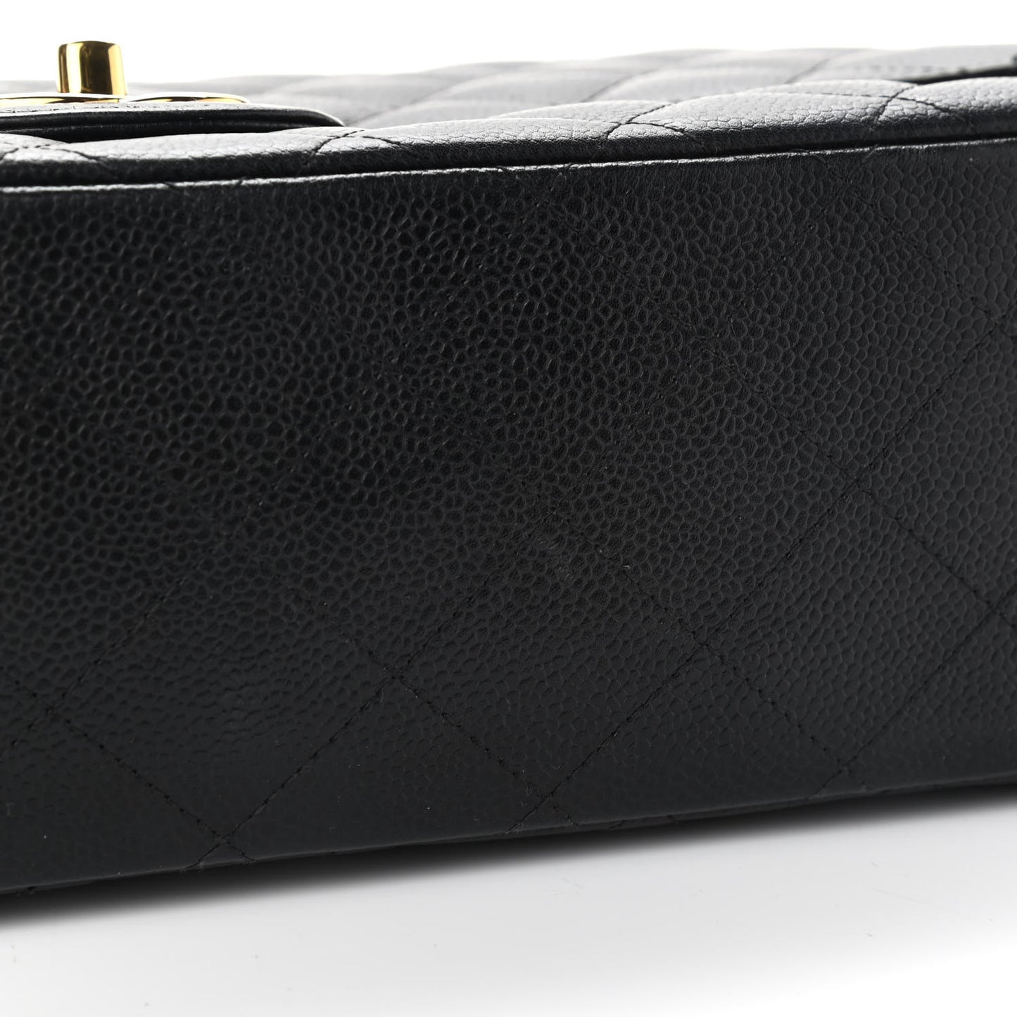 Caviar Quilted Maxi Double Flap Black