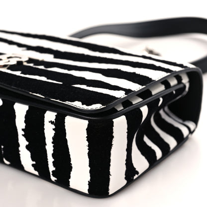 Burberry Calfskin Zebra Print Lola Bag Black White 8 of 9