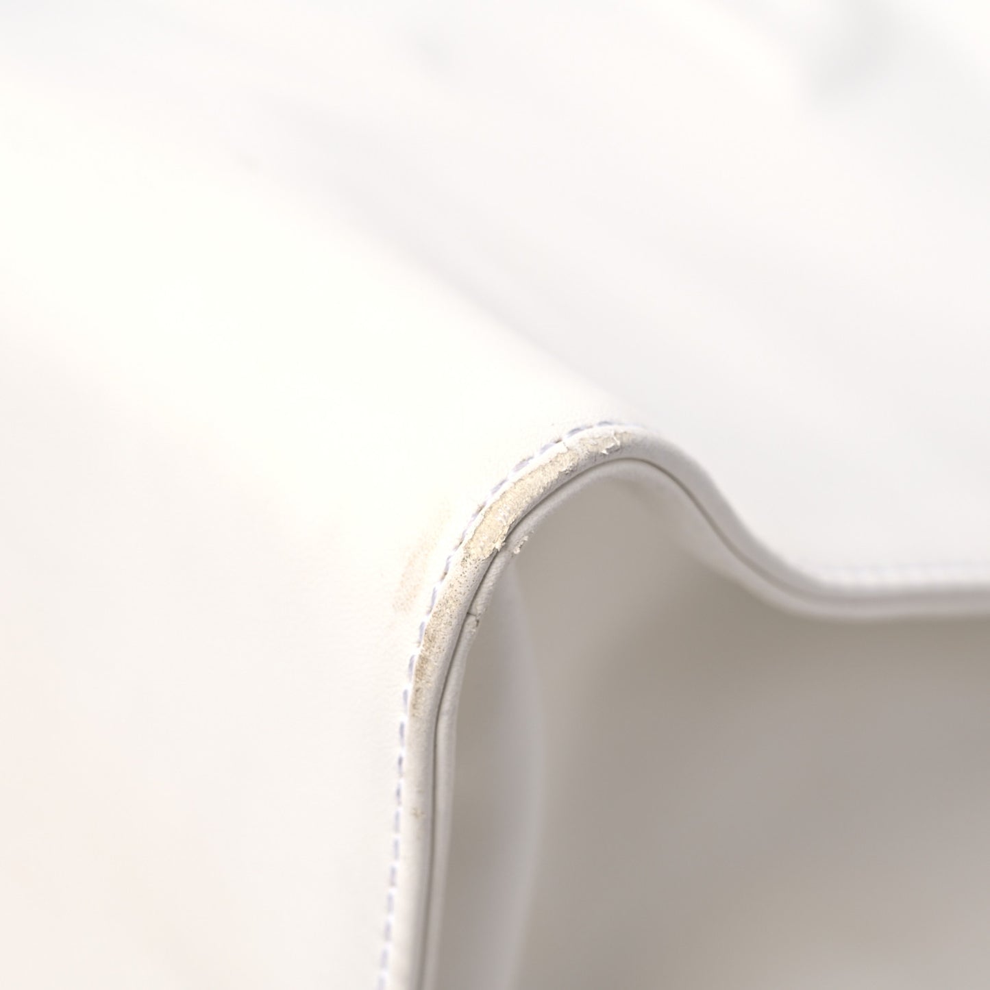 Vegan Leather Medium Shopping Bag White