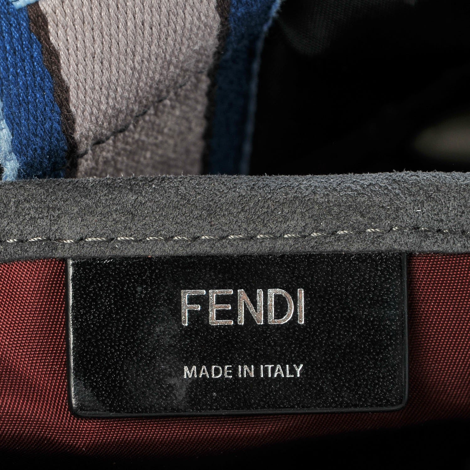 Fendi Nylon Reversible Everyday Tote Burgundy Black 10 of 12