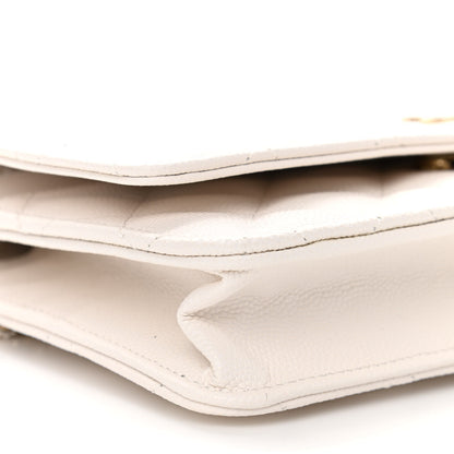 Chanel Caviar Quilted Wallet On Chain WOC White 10 of 12