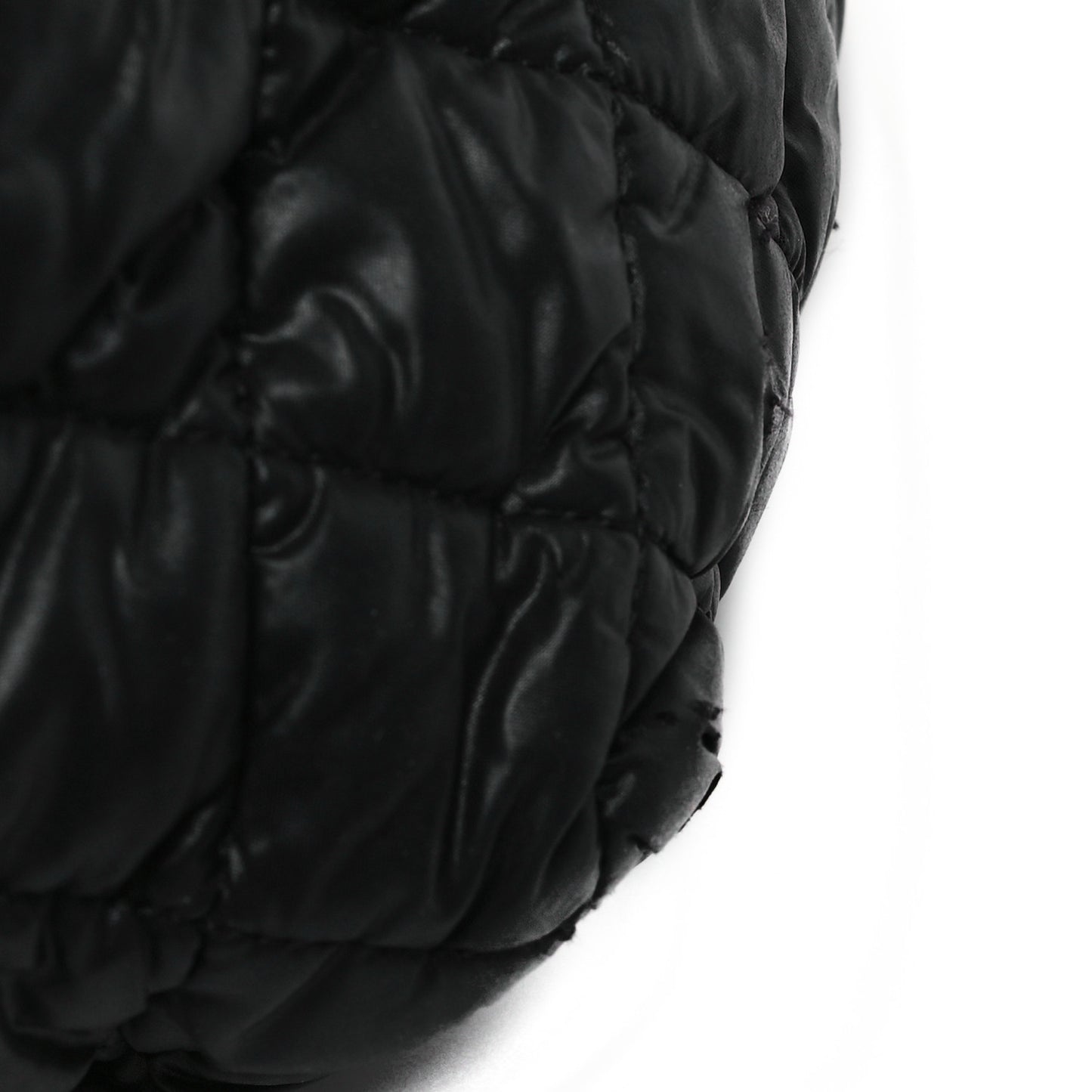 Nylon Quilted Large Coco Cocoon Tote Black