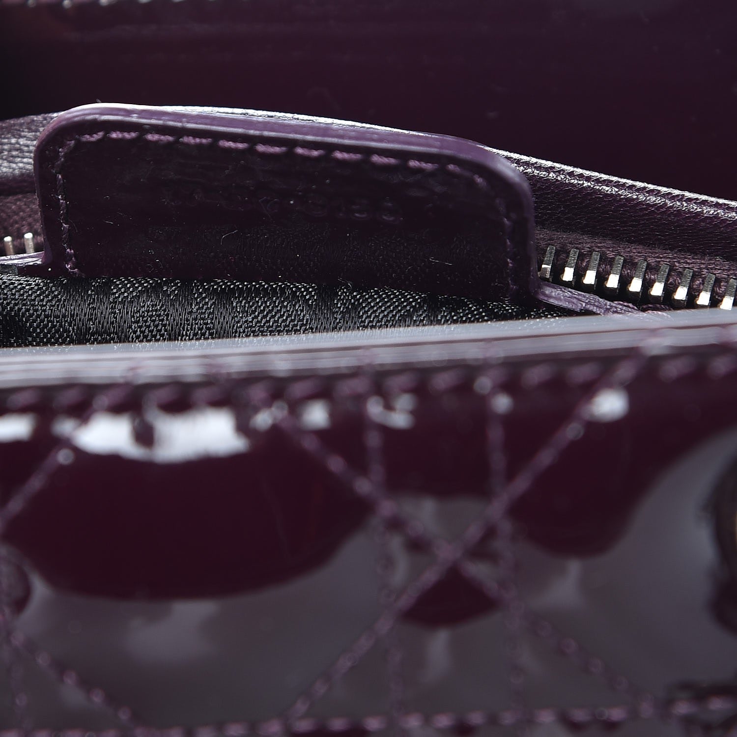 Christian Dior Patent Cannage Medium Lady Dior Purple 7 of 7
