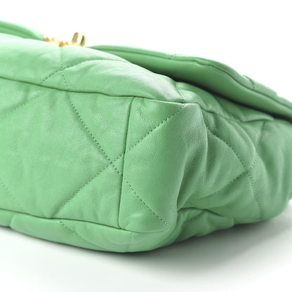 Chanel Goatskin Quilted Large 19 Flap Green 7 of 10