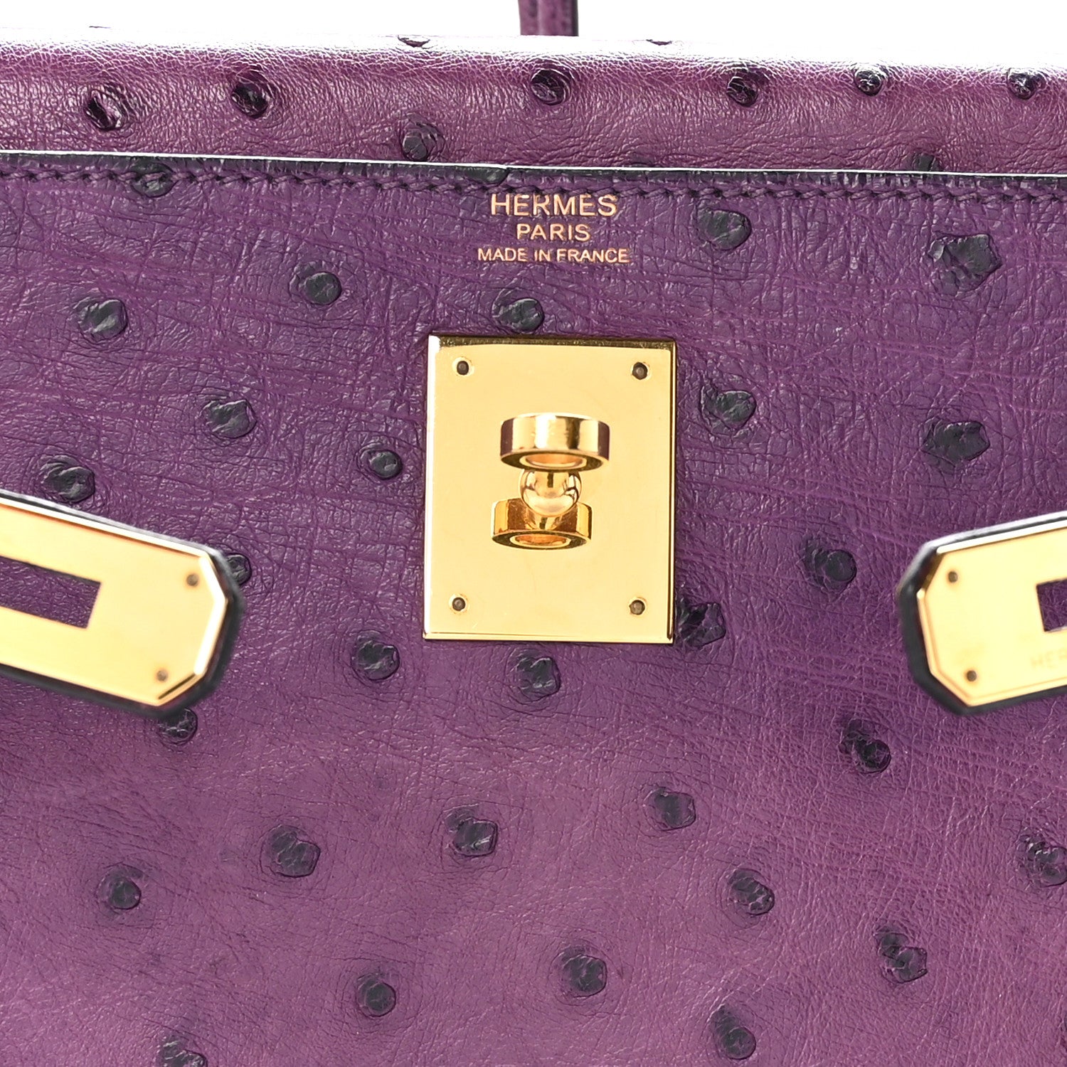 Hermes Ostrich Kelly Retourne 32 Violine 6 of 11