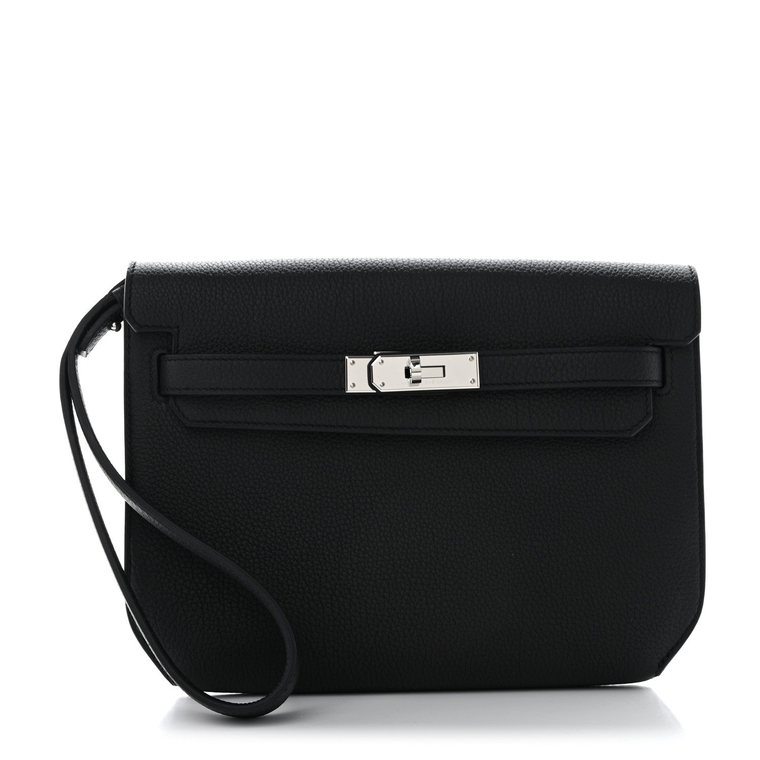 Hermes Togo Kelly Depeches 25 Pouch Black 1 of 10