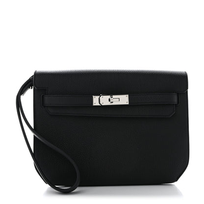 Hermes Togo Kelly Depeches 25 Pouch Black 1 of 10