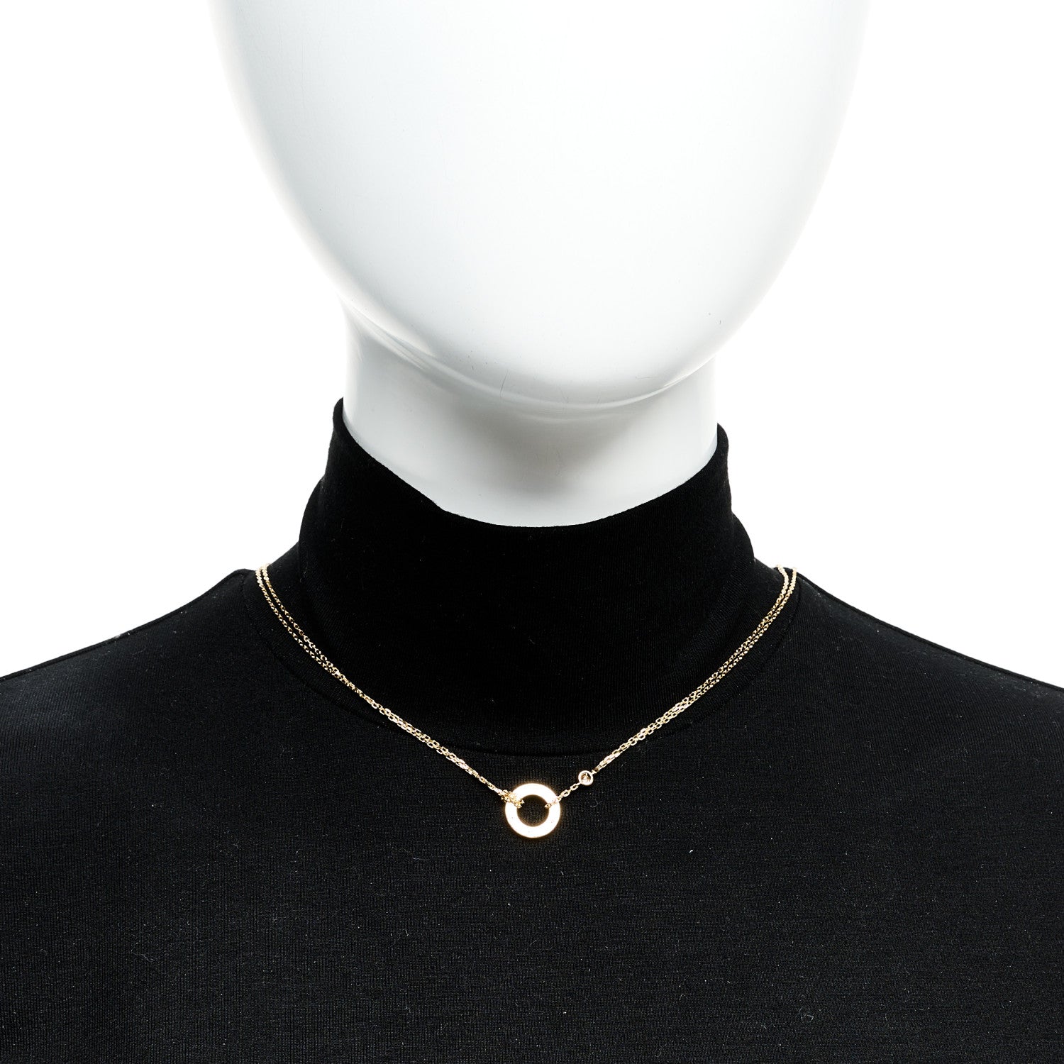Cartier 18K Yellow Gold 2 Diamond LOVE Necklace 2 of 6
