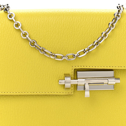 Hermes Chevre Mysore Mini Verrou Chaine Bag Lime 7 of 10