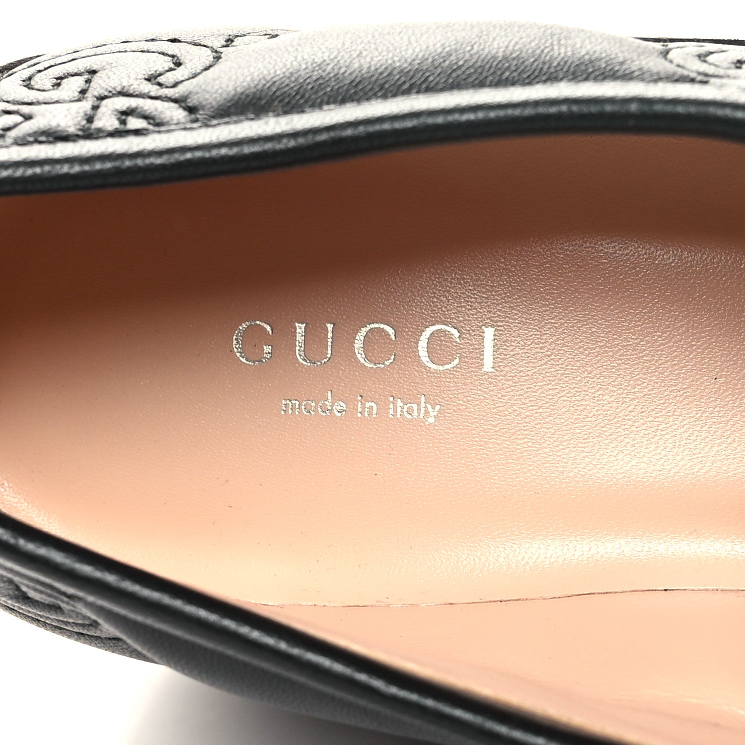 Gucci Nappa Cordovan Lux GG Matelasse Buckled Platform Lug Sole 60mm Loafers 38 Black 8 of 9