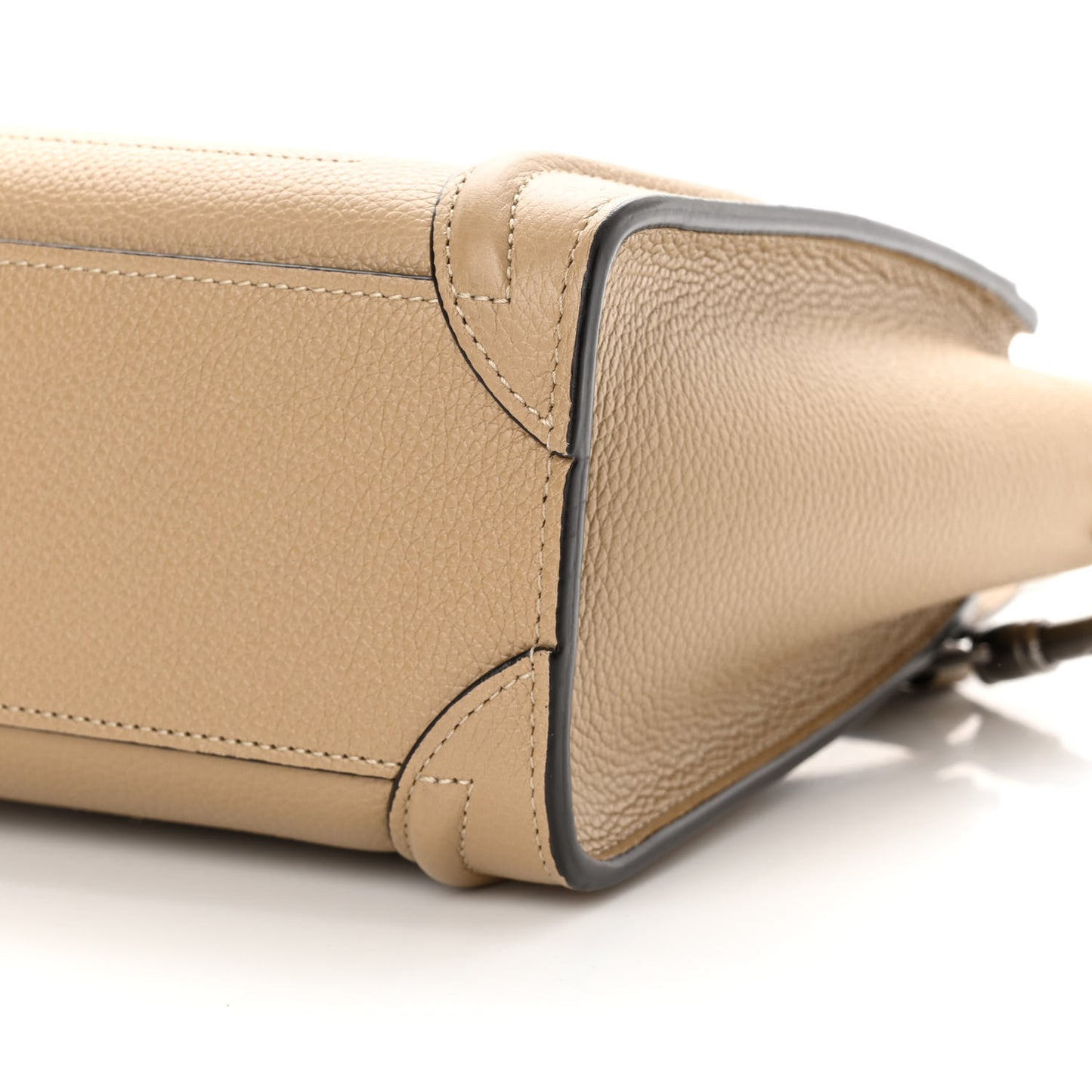 Drummed Calfskin Nano Luggage Dune