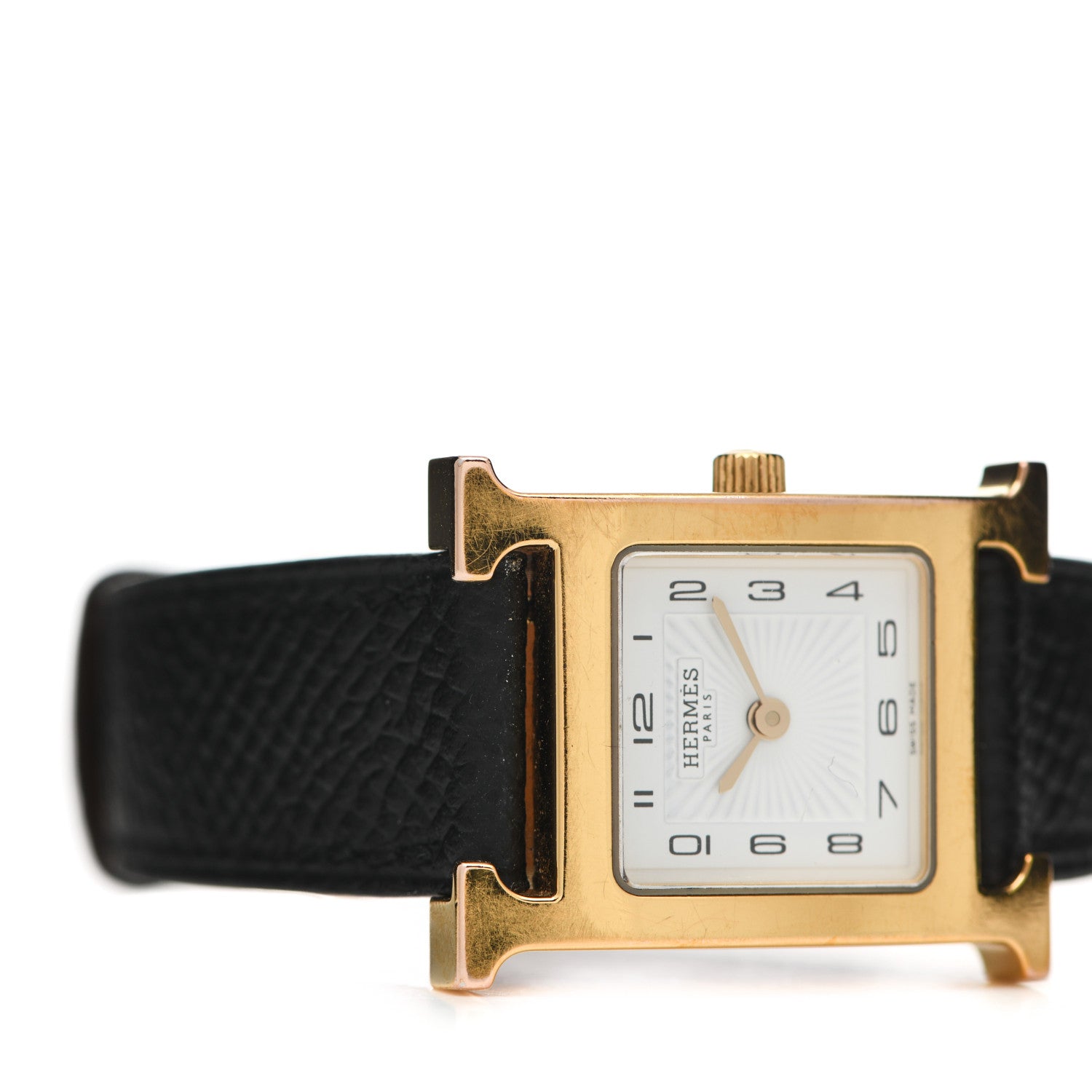 Hermes Stainless Steel Epsom 21mm Heure H Hour Quartz Watch Noir 5 of 6