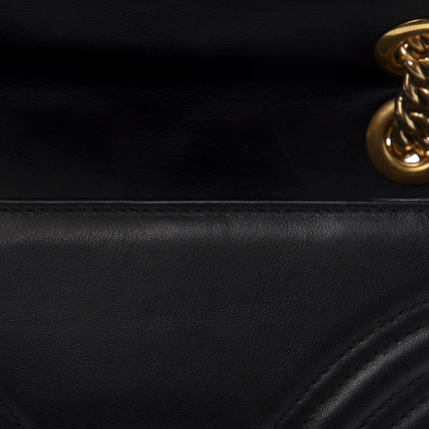 Calfskin Matelasse Mini GG Marmont Shoulder Bag Black