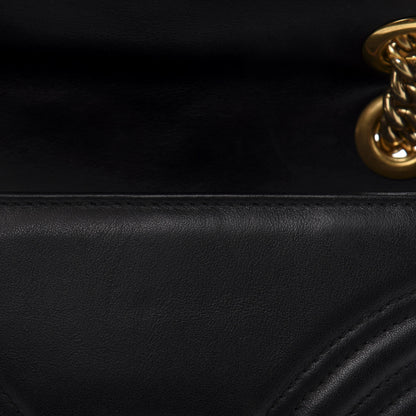 Gucci Calfskin Matelasse Mini GG Marmont Shoulder Bag Black 12 of 15