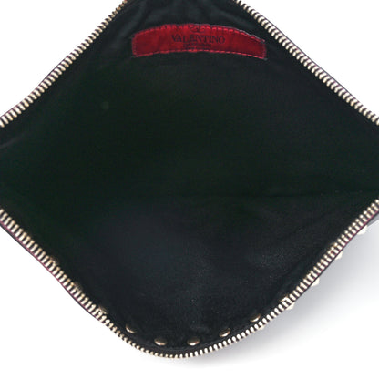 Valentino Garavani Vitello Large Rockstud Zip Pouch Black 5 of 11