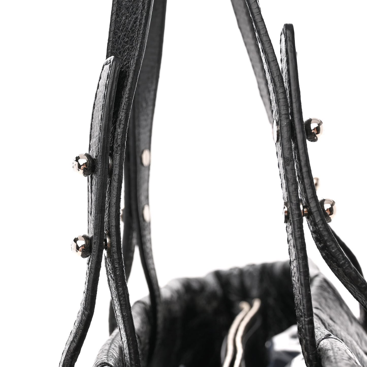 Glazed Calfskin Large On The Road Tote Black