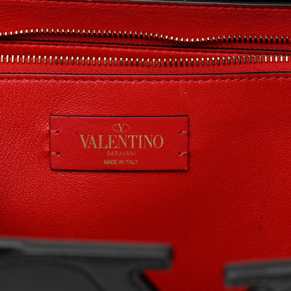 Valentino Garavani Calfskin Large Vlogo Tote Black 6 of 15
