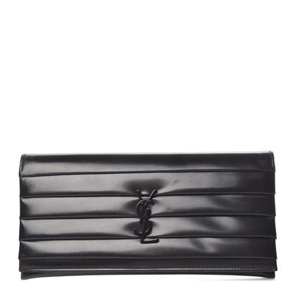 Saint Laurent Calfskin Monogram Smoking Clutch Black 1 of 9