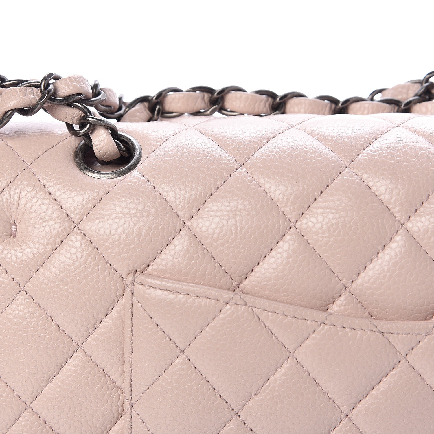 Chanel Caviar Quilted Medium Double Flap Pink 8 of 19