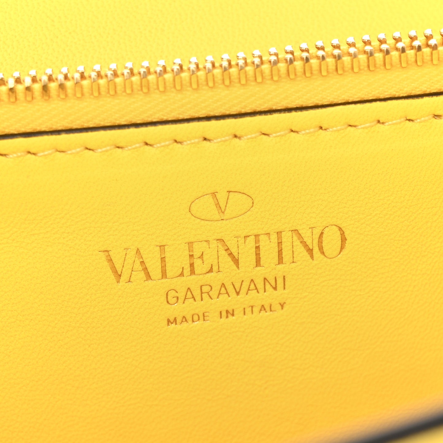 Nappa Stud Sign Shoulder Bag Bright Lemon