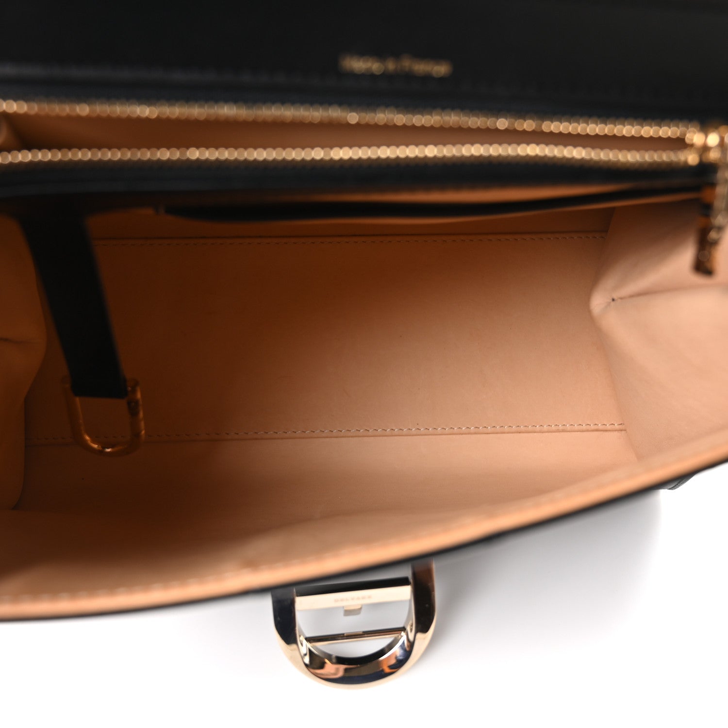 Delvaux Box Calfskin MM Brillant Satchel Black Black 6 of 11