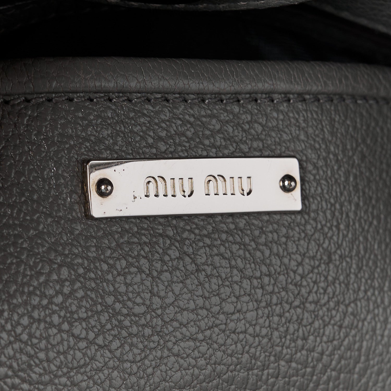 Miu Miu Goatskin Madras Top Handle Double Zip Tote Marmo 8 of 15