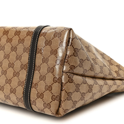 Gucci Crystal Monogram Medium Joy Tote Beige Ebony Testa Di Moro 10 of 12