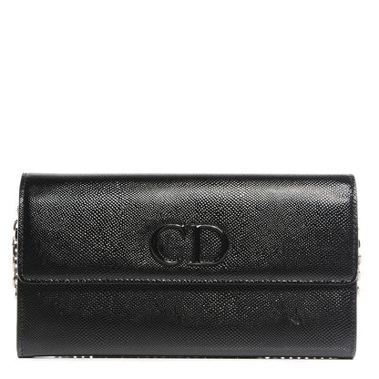 Christian Dior Grained Calfskin Mania Rendez-Vous Chain Wallet Black 1 of 7