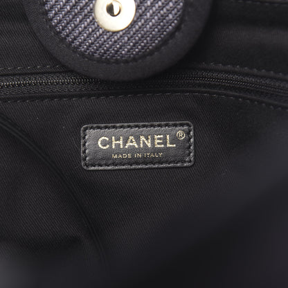 Chanel Mixed Fibers Calfskin Medium Deauville Tote Black 6 of 10