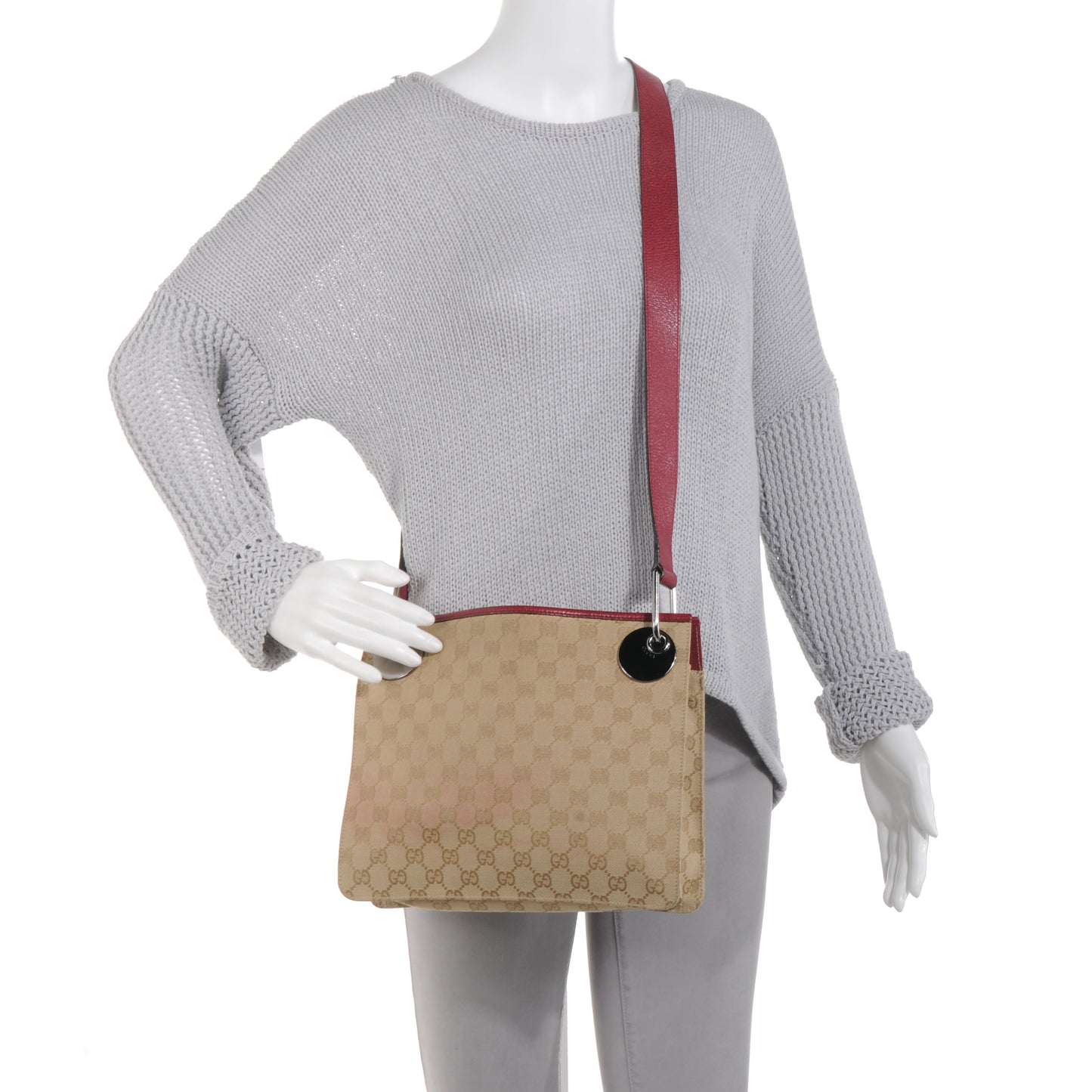 Monogram Eclipse Messenger Bag Red