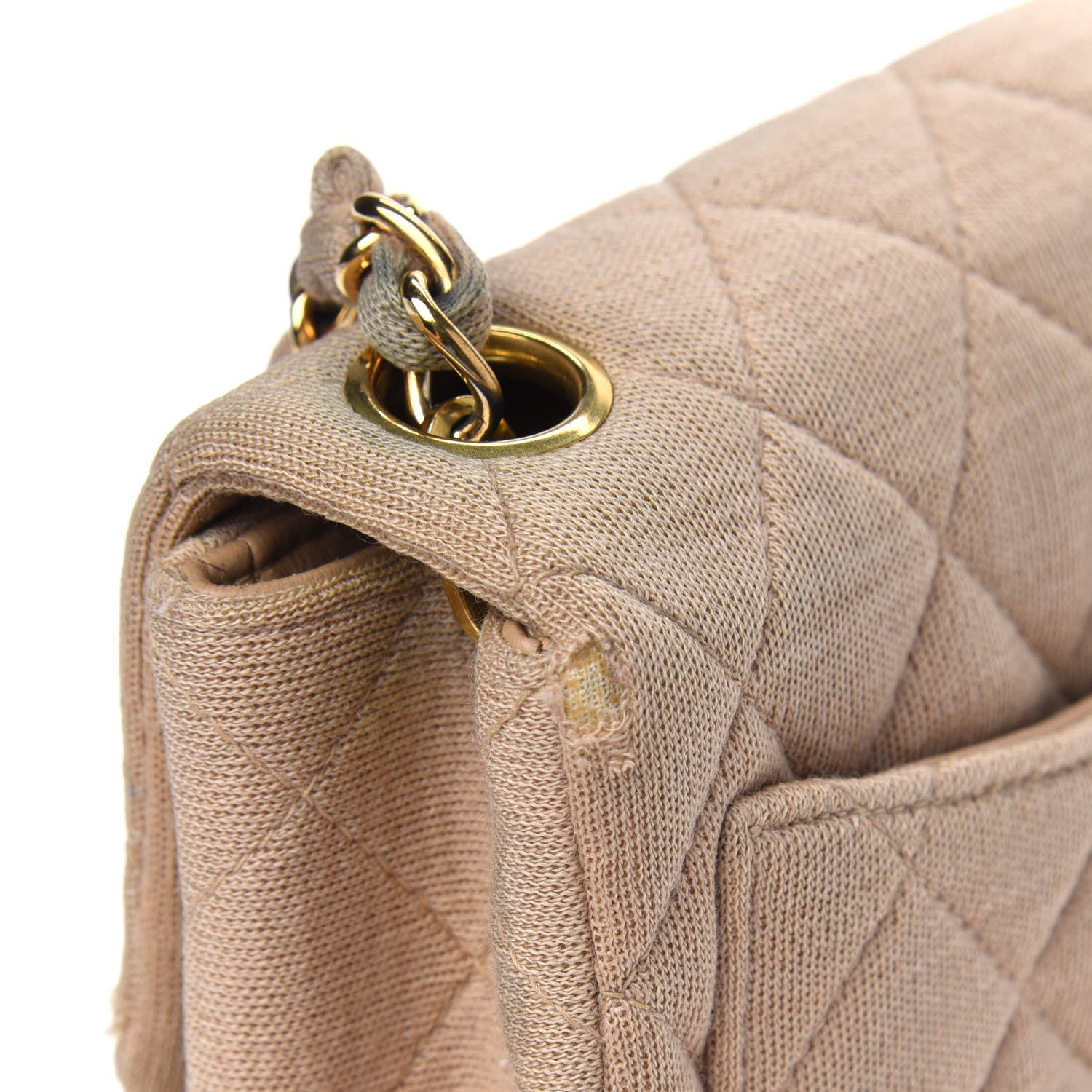 Chanel Jersey Quilted Mini Square Flap Beige 13 of 13