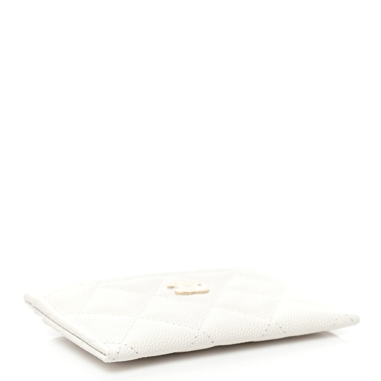 Chanel Caviar Quilted Card Holder White 4 of 9