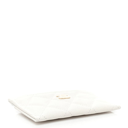 Chanel Caviar Quilted Card Holder White 4 of 9