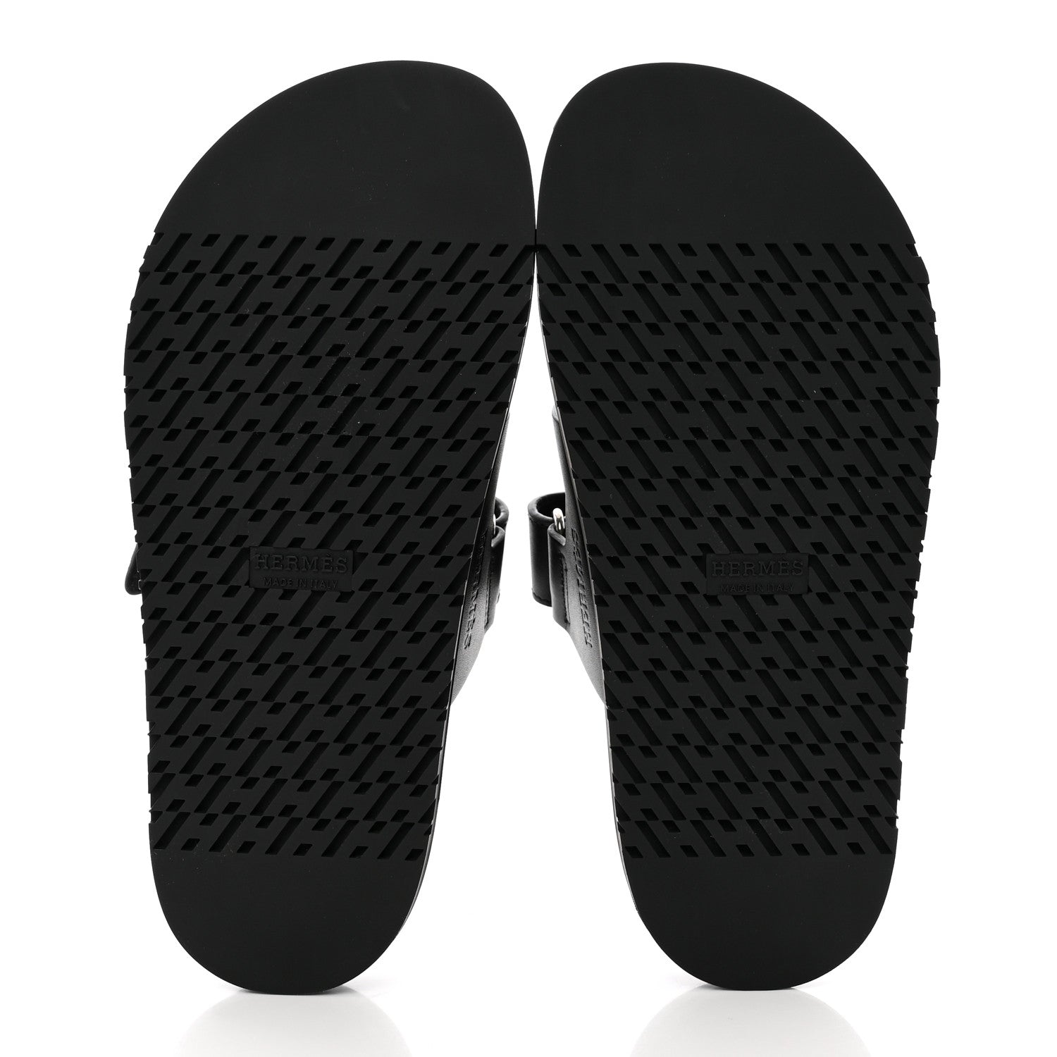 Hermes Calfskin Womens Chypre Sandals 37 Black 5 of 9