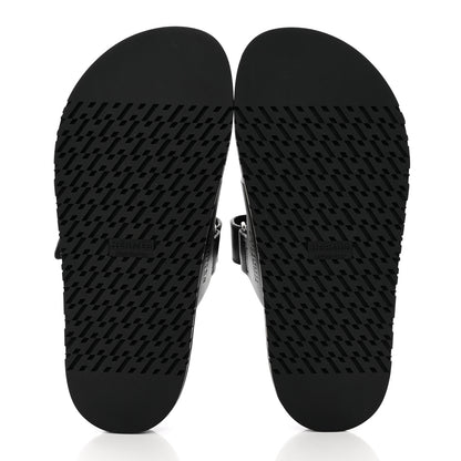 Hermes Calfskin Womens Chypre Sandals 37 Black 5 of 9