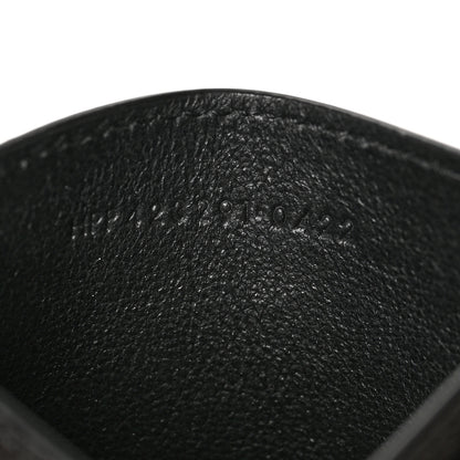 Saint Laurent Grain De Poudre Matelasse Chevron Monogram Credit Card Case Black 7 of 8