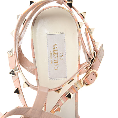 Valentino Garavani Nappa Native Couture 1975 Rockstud Ankle Strap 65mm Pumps 40 Mandarin Sorbet 7 of 7