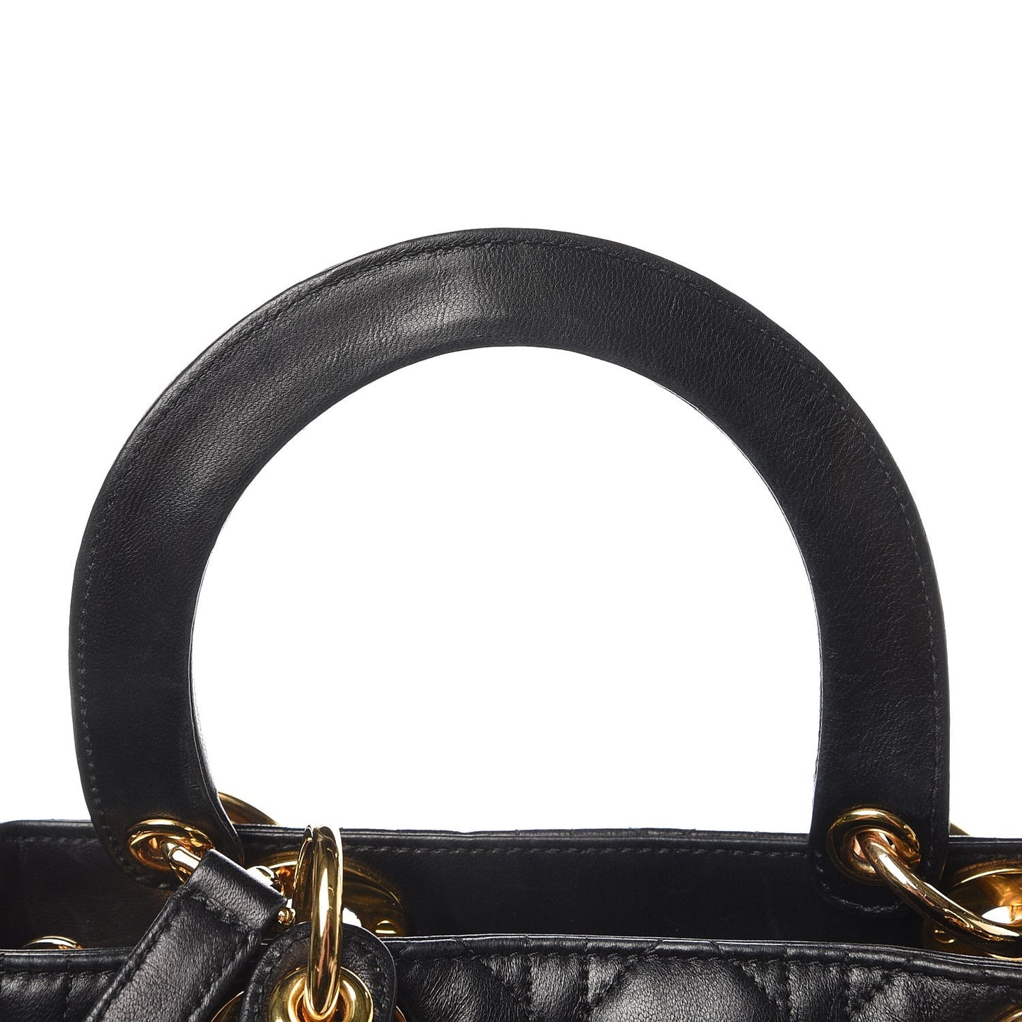 Lambskin Cannage Medium Lady Dior Black