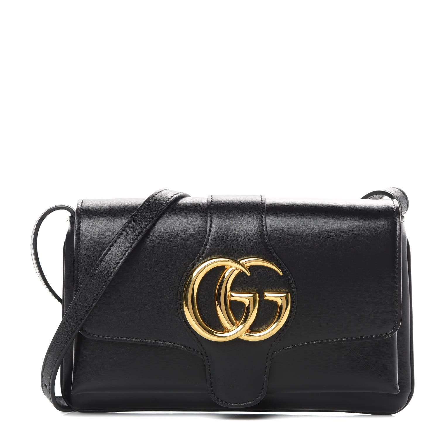Gucci Vitello Palmellato Lux Small Arli Flap Shoulder Bag Black 1 of 13