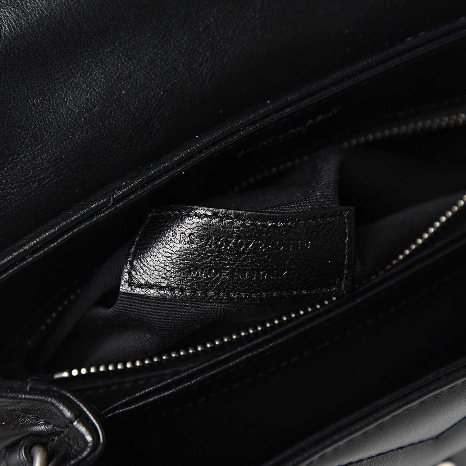 Saint Laurent Calfskin Y Quilted Monogram Toy Loulou Crossbody Bag Black 6 of 8