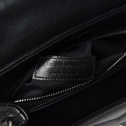 Saint Laurent Calfskin Y Quilted Monogram Toy Loulou Crossbody Bag Black 6 of 8