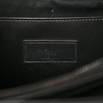 Saint Laurent Grain De Poudre Medium West Hollywood Monogram Fold-Over Black 6 of 11