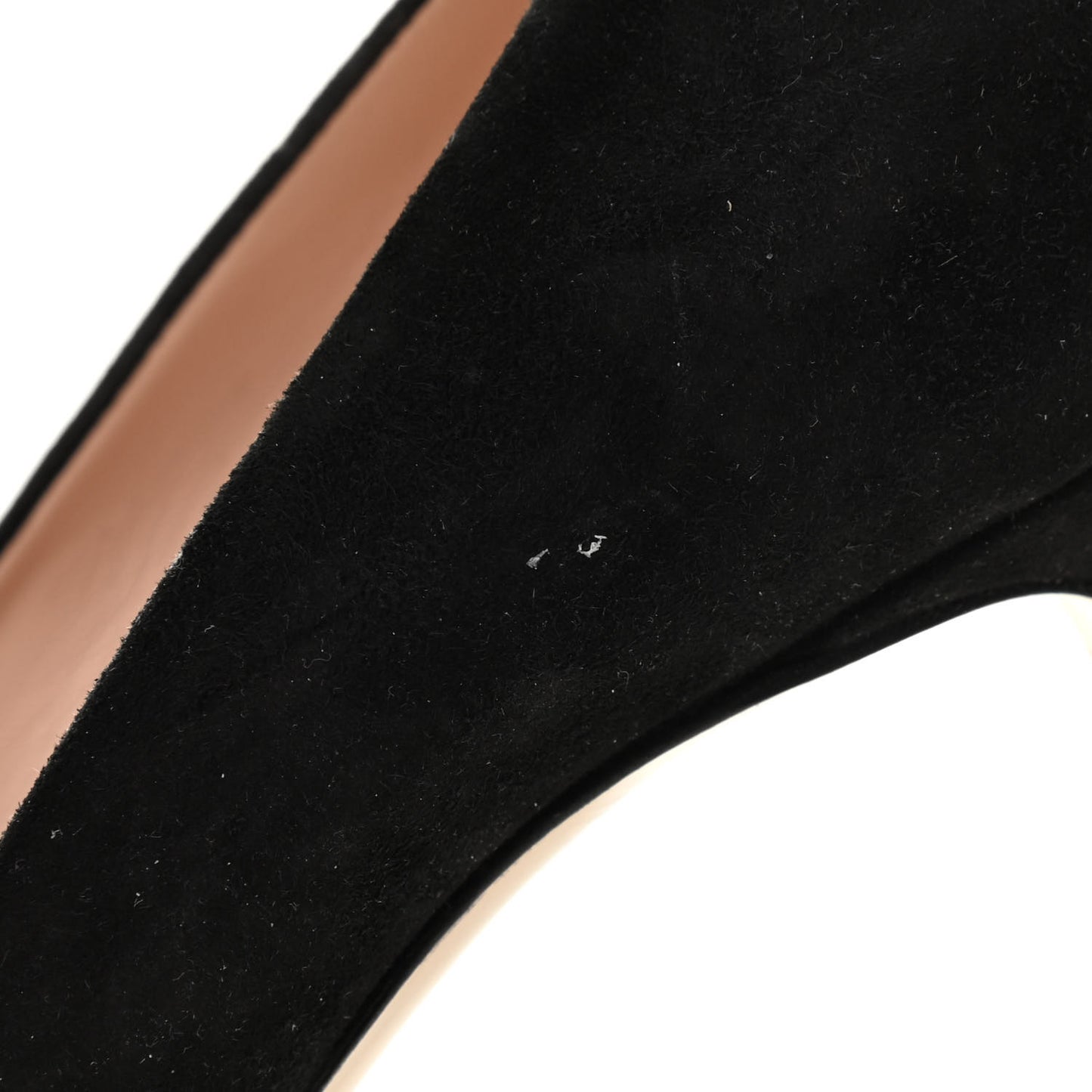 Kid Scamosciato Removable Web Bow High Heel Pumps 40.5 Black