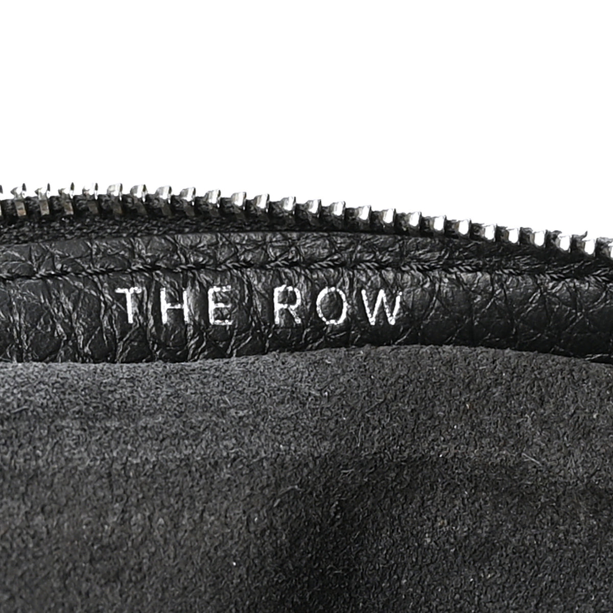 Grained Calfskin Large Slouchy Banana Bag Black