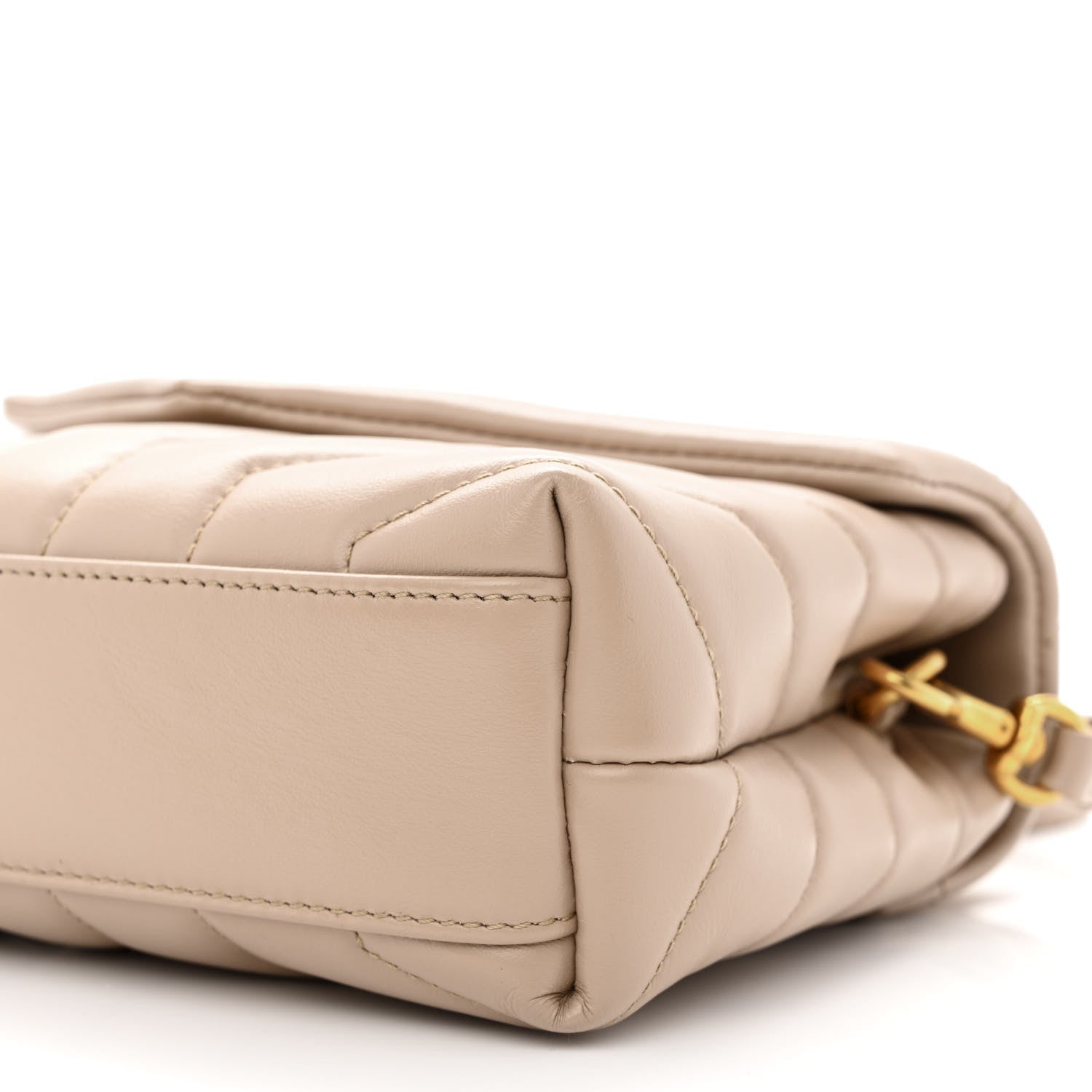 Saint Laurent Calfskin Y Quilted Monogram Toy Loulou Crossbody Bag Marble Pink 11 of 12