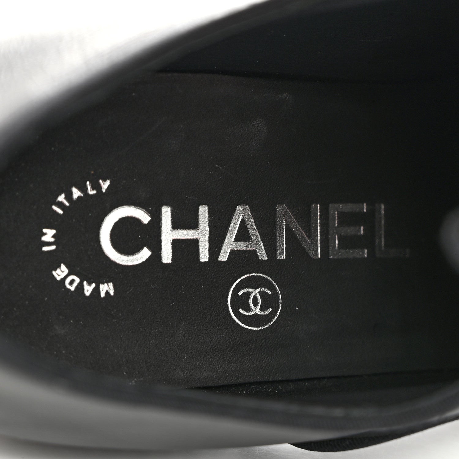 Chanel Crumpled Calfskin Womens CC Cap Toe Lace Up Oxfords 36 Black 6 of 8