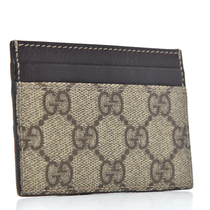 Gucci GG Supreme Monogram Card Case Dark Brown 3 of 5